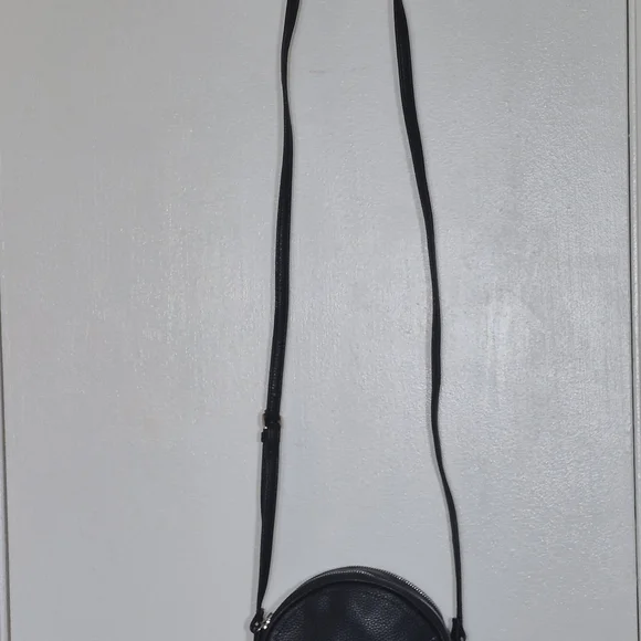 Tahari Black Faux Leather Round Crossbody Bag - Picture 9 of 9